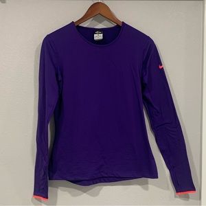 Nikepro dri fit long sleeve top with thumb holes